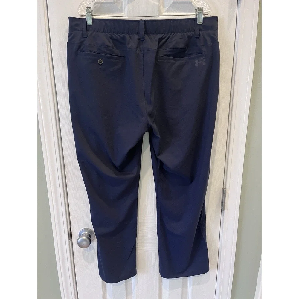 Under Armour The Showdown‎ Pant Flat Front Golf Men's 38 Navy Blue 1343176